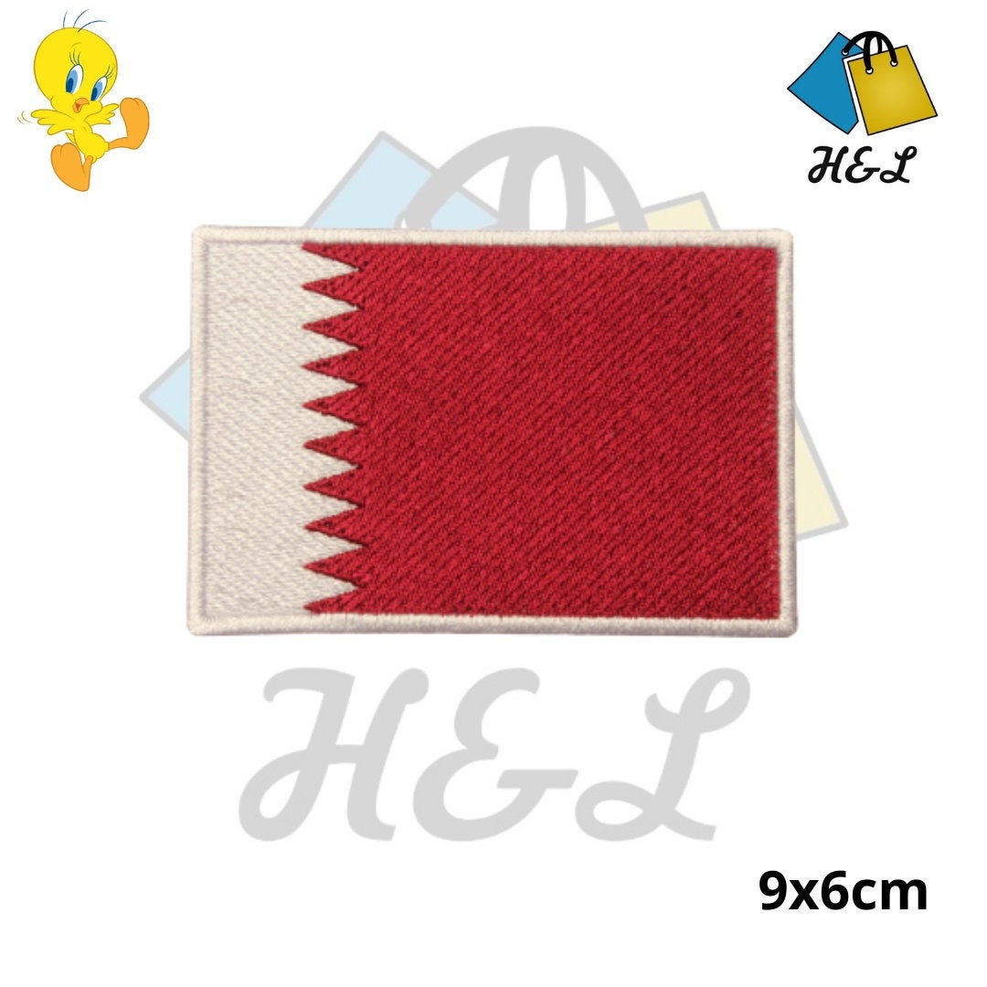 QATAR National Flag Embroidered Patch Iron on Sew On Badge Etsy