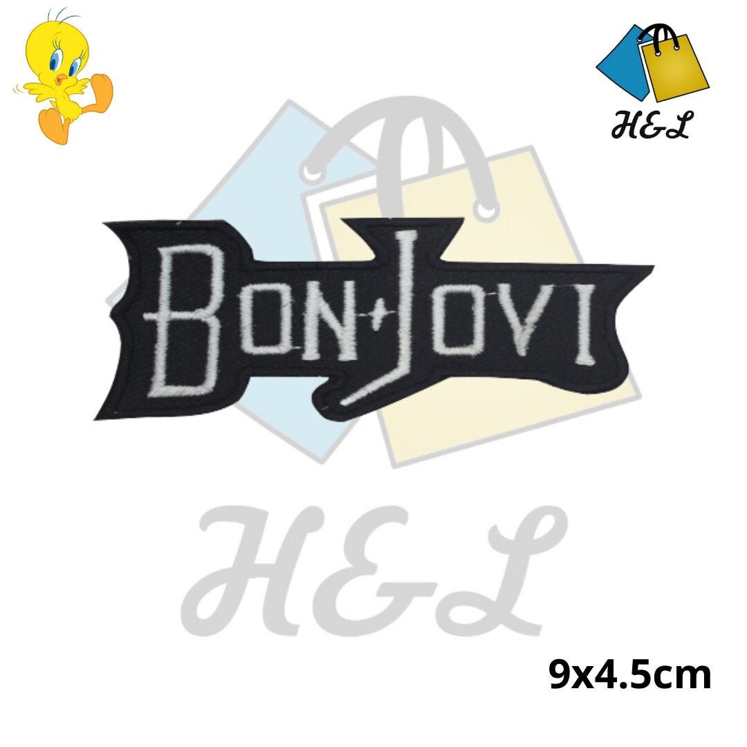 Bon Jovi Patch Music Band Embroidered Iron On Sew On Patch Badge For Clothes etc