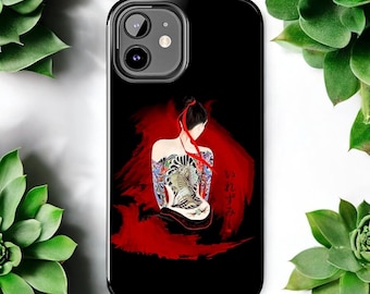 Yakuza Phone Case. Slim/Tough Japanese art phone case for iPhone 16 15 14 13 12 11 8 7 Pro Max 8 Plus X, Samsung Galaxy S21 S22 S23 S24.