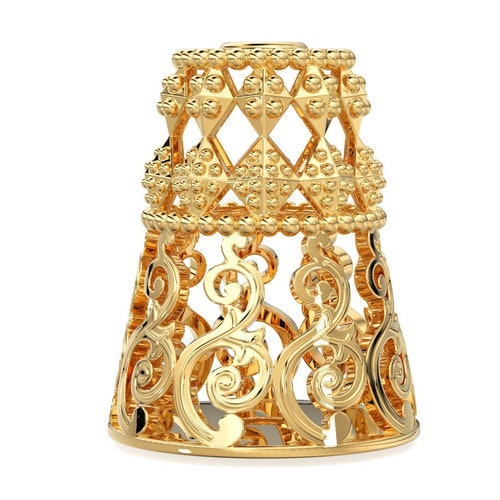 Pyramid Spike 18k Solid Gold Spacer Beads / 14k Jewelry Making Etsy