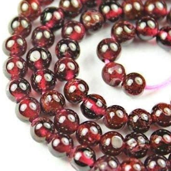 Natural Red Garnet Smooth Round Beads 2mm 4mm 6mm 8mm 10mm 12mm 16" Strand