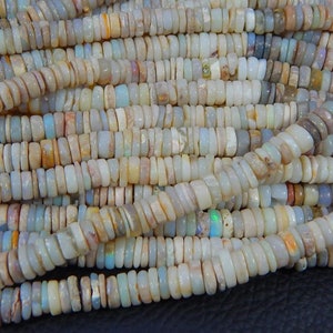 Australian Opal Tyre Shape Smooth Beads Natural Size Approx 16" Inches