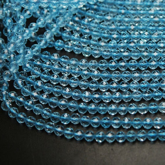 5 Perles Diamant Briolette Bleues Naturelles - Environ 3,50 Carats Au Total - Percées, Non Taillées - Pour Création De Bijoux