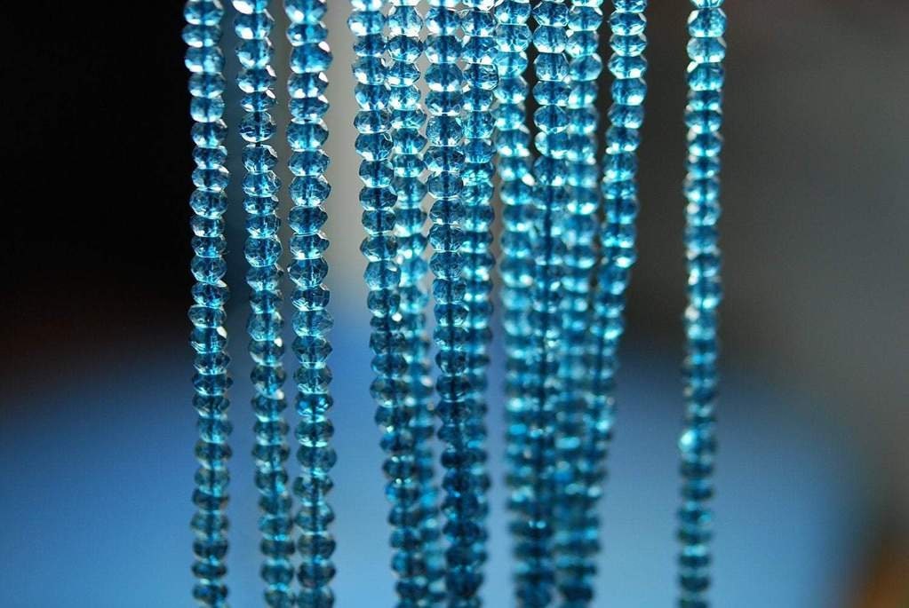 Mystic Blue Quartz Rondelle Beads - 4mm Faceted – Only Beads