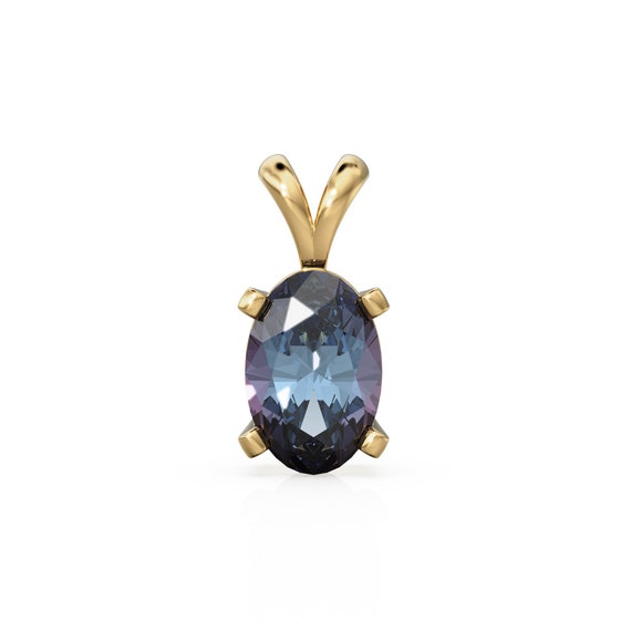 Alexandrite Charm 18k Solid Gold Charm Handmade Gold Charm