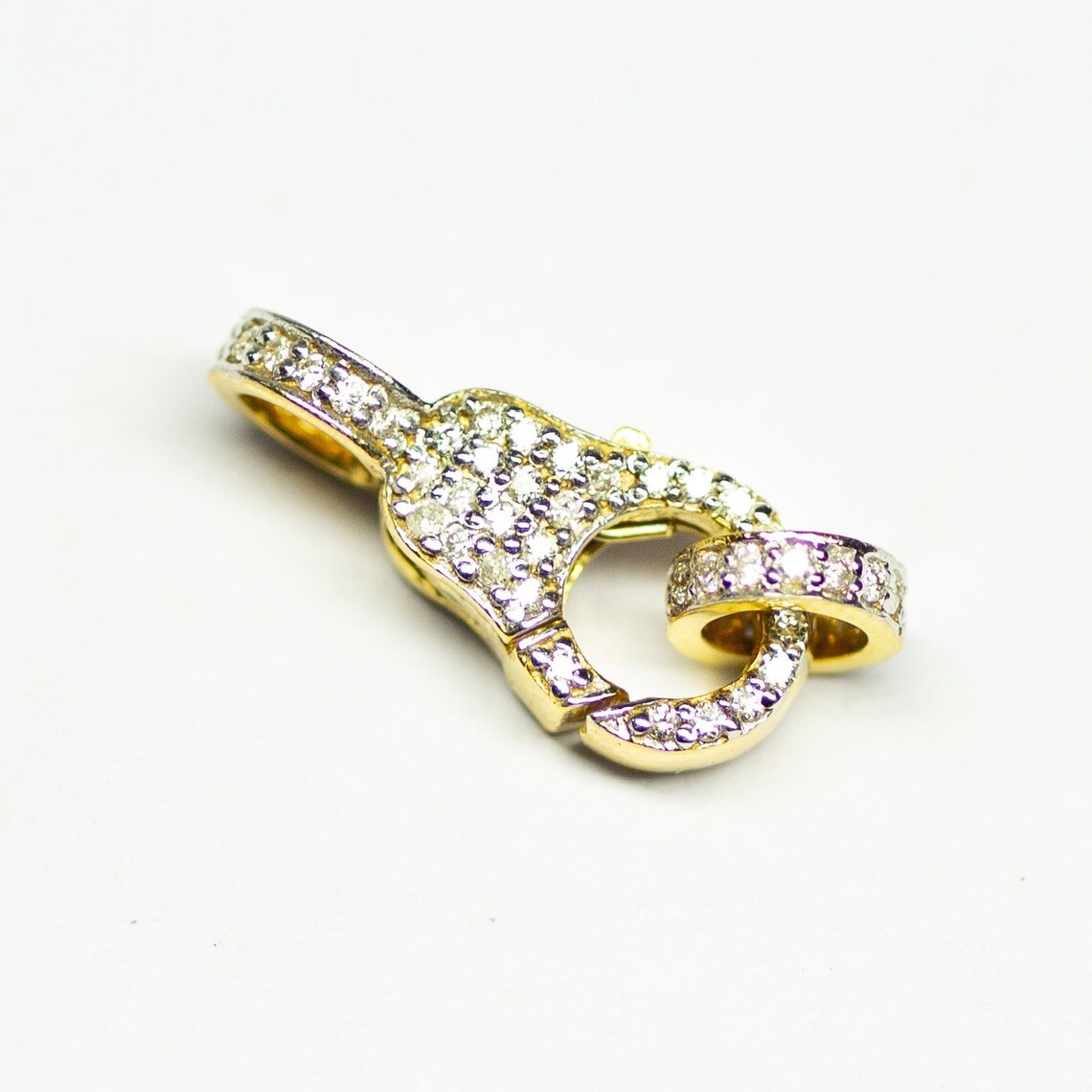 Solid Gold Clasp 18k Handmade Diamond Lobster Claw Clasp with Etsy