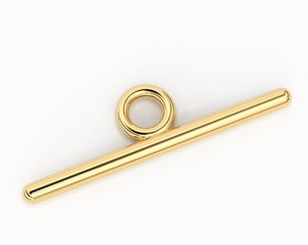 Fermoir à bascule en or massif / Recherche d&#39;or massif 14 carats 18 carats / Fourniture de bijoux en or / Soldes Saint-Patrick