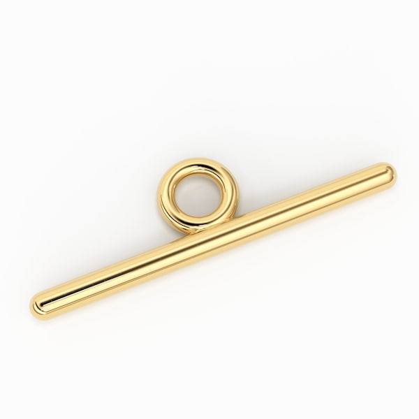 Solid Gold Toggle Clasp Bar / 14k 18k Solid Gold Finding / Gold Jewellery Supply / Sale