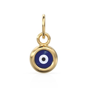 Złe Oko 18k Solid Gold Złe Oko Murano Charm / Szczęście i Ochrona Enamel Wisiorek 1 szt. Biżuteria Nazar Dzień Świętego Patryka