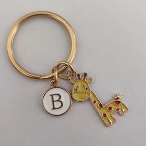 Personalized Giraffe Keychain Gift For Girl