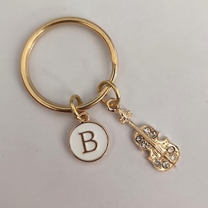 Rhinestones Cello Keychain Gift For Cellist