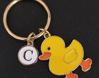 Personalized Yellow Duck Keychain Gift