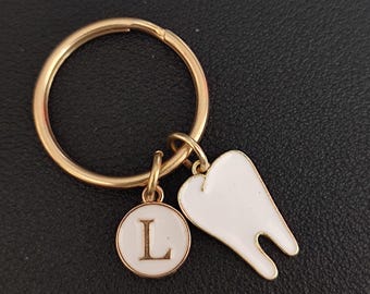 Personalized Teeth Keychain Gift For Dentisit