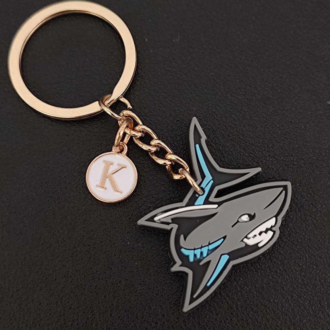 Shark Led Keychain Shark Keychain - Personalized PVC Rubber Keyring - Etsy