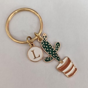 Cactus Keychain Personalized Gift For Girl