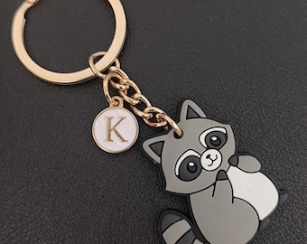 Raccoon Keychain Gift Soft PVC Rubber