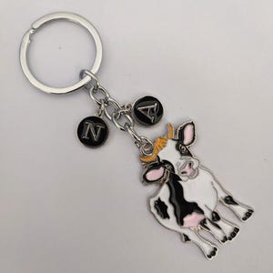 Personalisierte Kuh Keychain Geschenk für Bauer