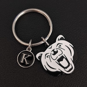 Personalisierte Bärenkopf Schlüsselbund Geschenk für Mann