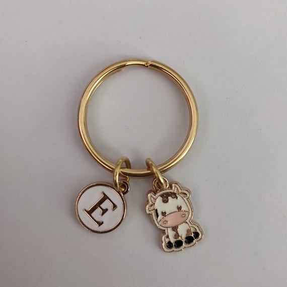 Personalized Cow Keychain Gift For Cow Lover
