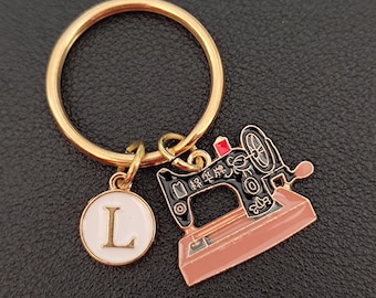 Personalized Sewing Machine Keychain Gift For Tailor