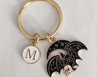 Bat Skull Keychain: Halloween Scary Keyring