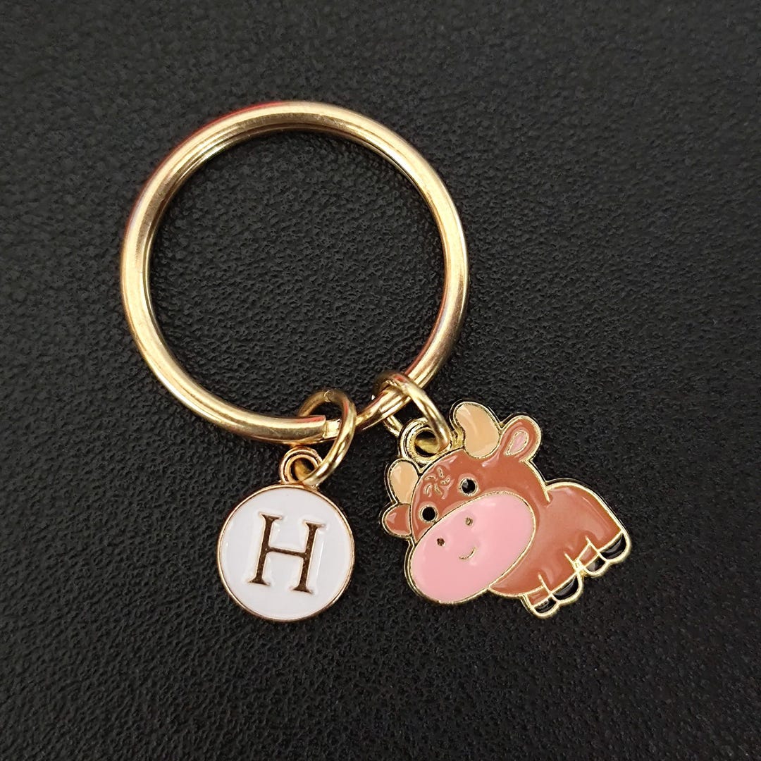 Farm Key Rings Cow Keychain - Farm Animal Keyring - Etsy