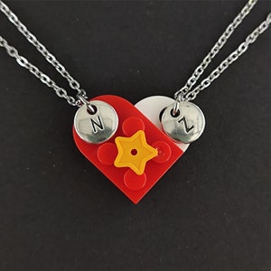 Colar de coração de amor personalizado feito de tijolos