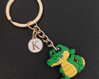 Personalized Crocodile Keychain PVC Rubber