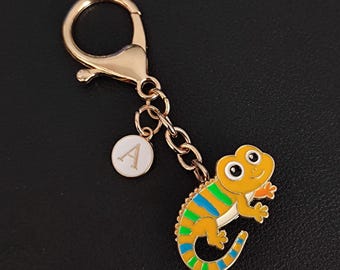 Pingente Camaleão para Bolsa - Broche Esmaltado de Dupla Função