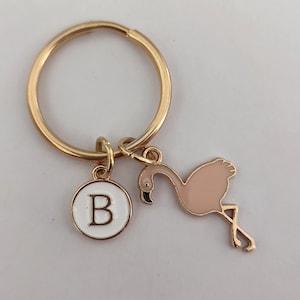 Portachiavi fenicottero personalizzato, regalo per ragazza