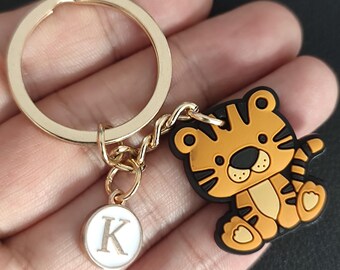 Tiger Keychain: Soft PVC Rubber, One-sided Design - Etsy