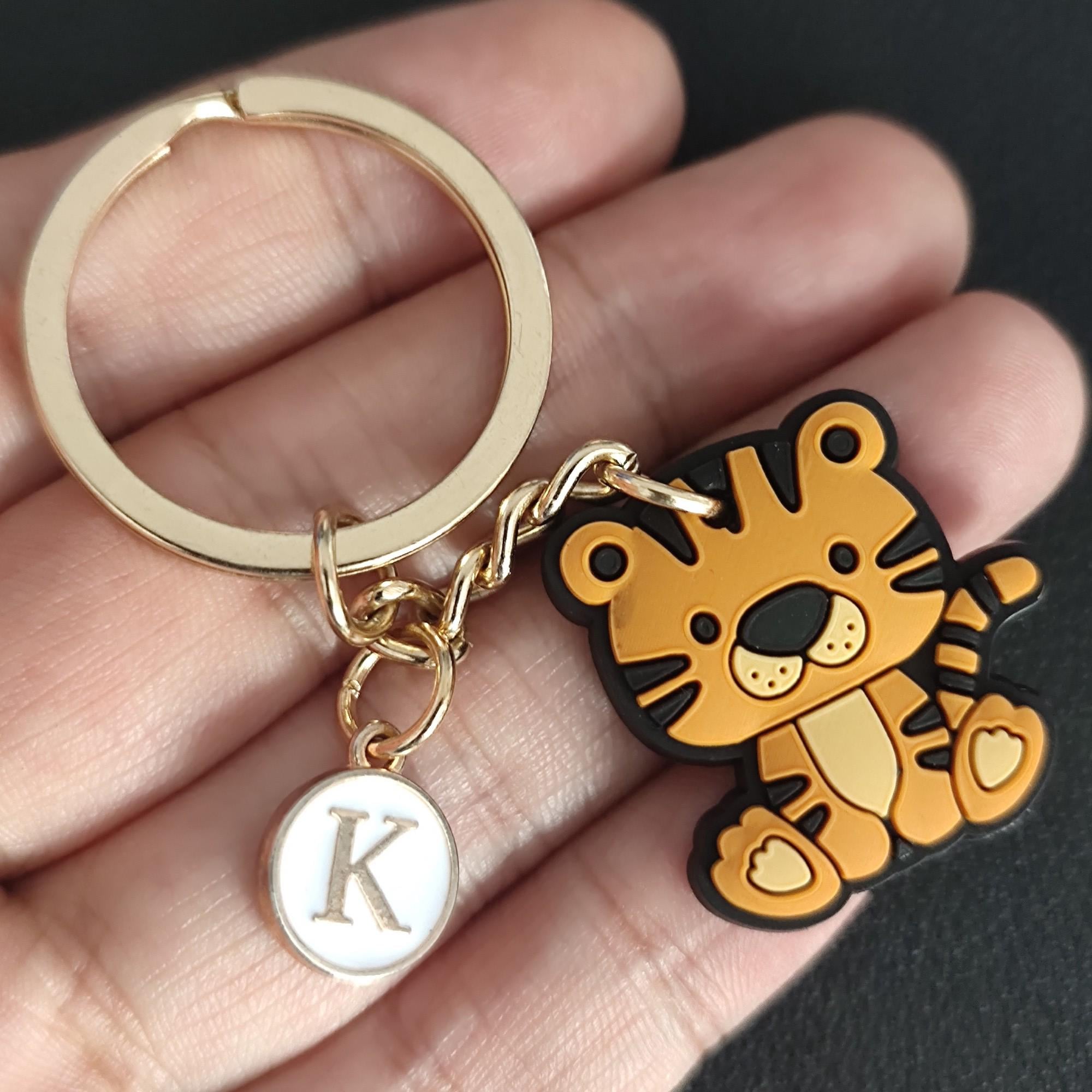 Tiger Keychain: Soft PVC Rubber, One-sided Design - Etsy