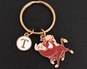 Personalized Warthog Keychain Gift for Boy Girl