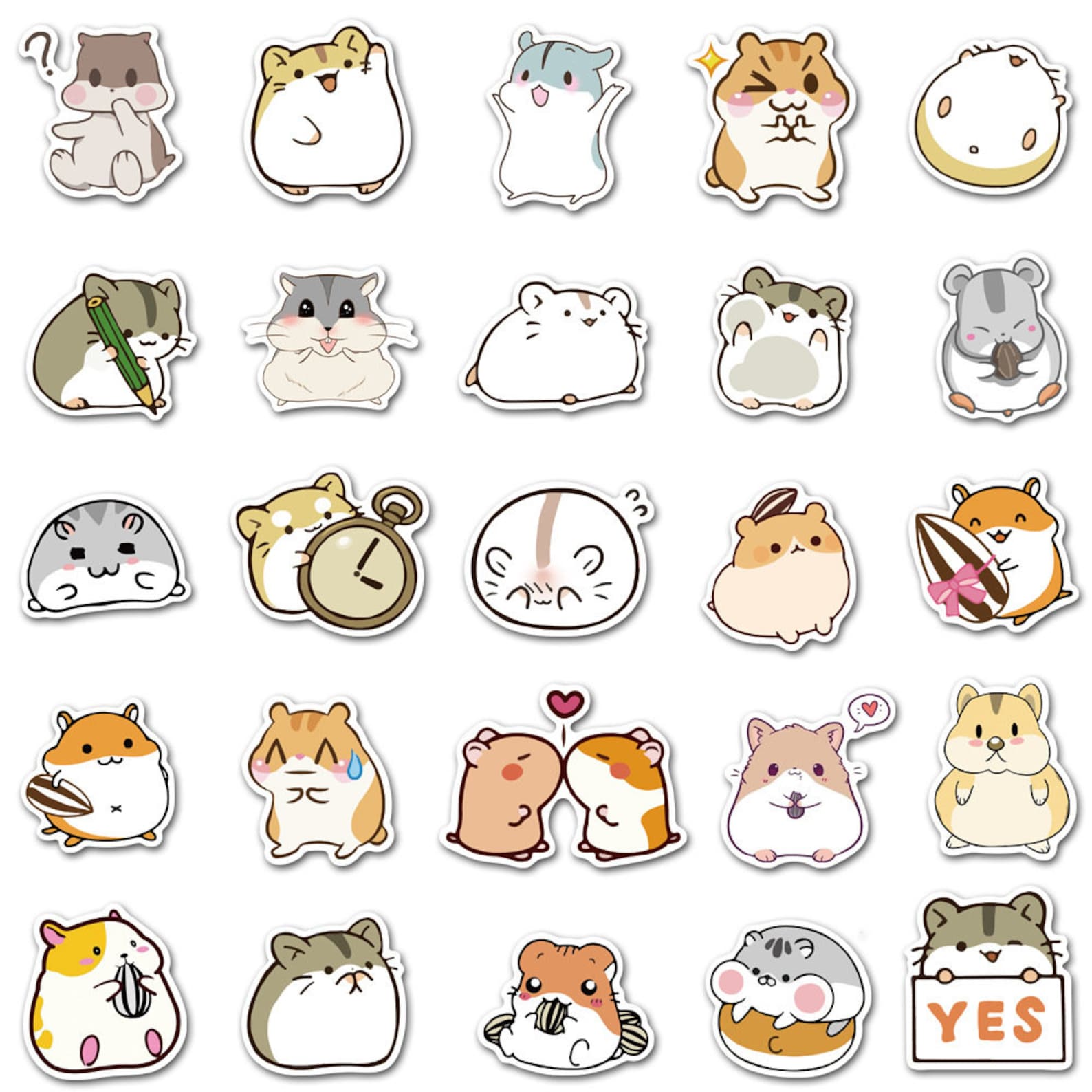 A84 Cute Hamster Sticker Pack Animals Sticker Cartoon | Etsy