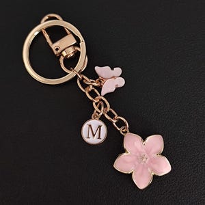 Personalized Cherry Blossoms Keychain Gift For Girls