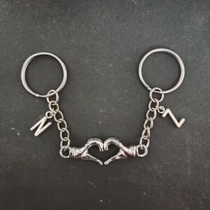 Personalisierte Herz Hand Symbol Schlüsselbund