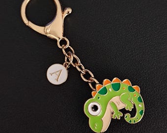 Pingente de Camaleão para Bolsa - Broche de Animal de Estimação com Dupla Função