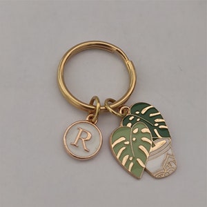 Monstera Green Leaves Keychain For Girls