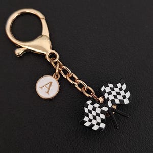 Racing Flag Bag Charm Dual-Purpose Pin