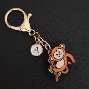 Personalized Monkey Dual-Purpose Bag Charm Or Pin