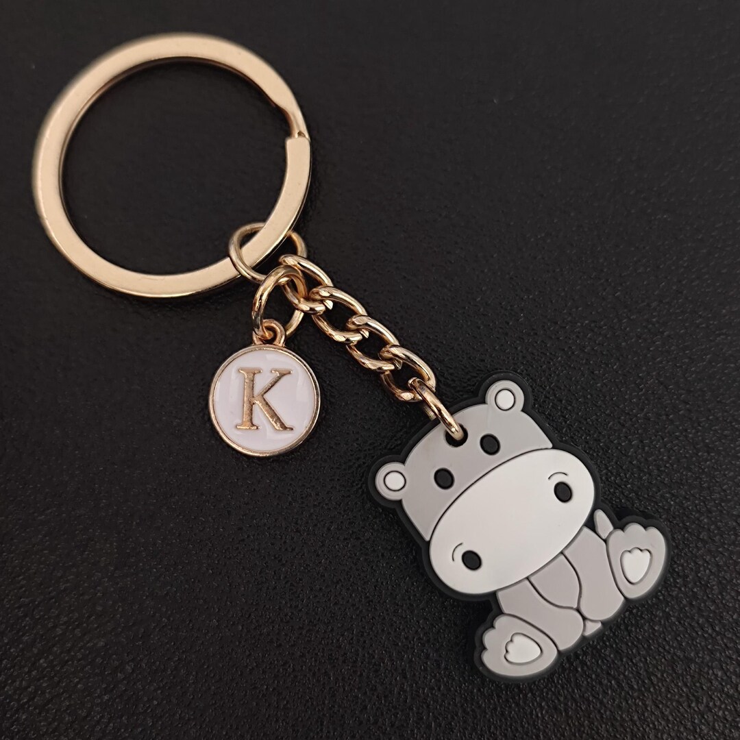 Hippo Keychain Gift Soft PVC Rubber - Etsy