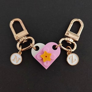 Personalized Love Heart Keychain Made From Bricks