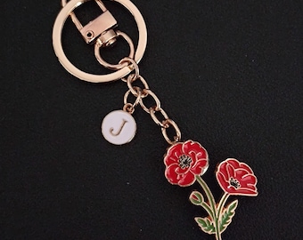 Poppy Flower Dual-Purpose Bag Charm Or Pin