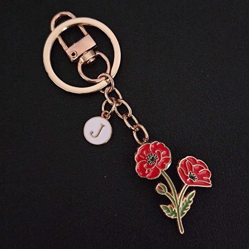 Poppy for Key Chain - Etsy UK