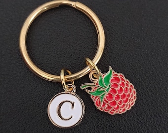 Personalized Raspberry Keychain Gift