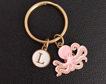 Personalized Octopus Keychain Gift For Girl