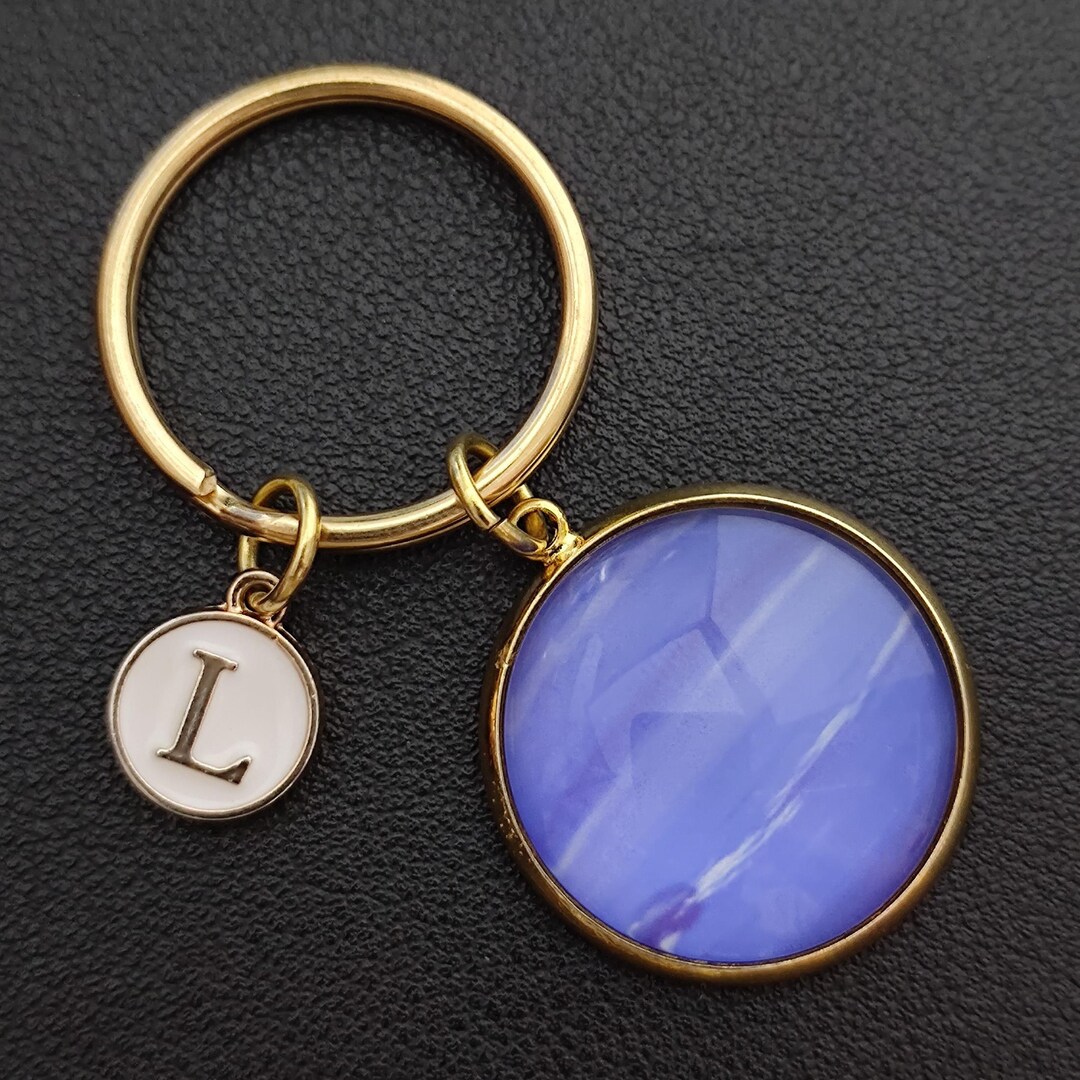 Neptune Keychain - Planet Cabochon Keyring - Etsy