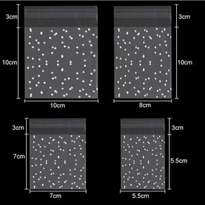 Matte polkadot cellofaanzak voor snoepkoekje