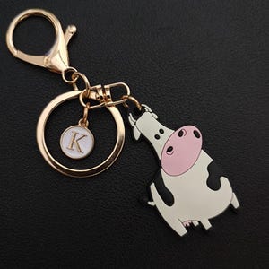 Personalized Cow Keychain Soft PVC Rubber