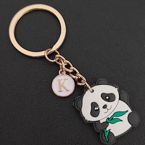 Personalized Panda Keychain PVC Rubber